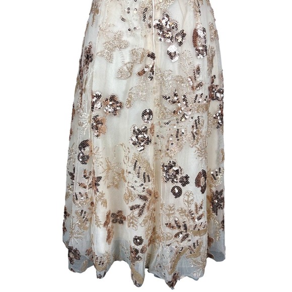 Jessakae Collection Moonlight Dress Sequin Ruffle Neck Party Cocktail Medium - Picture 12 of 16